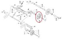 Каток задней подвески натяжной Arctic Cat (белый) 3604-587