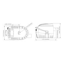 Насос осушительный автоматический 600GPH 06 Series 12В (поплавковый)