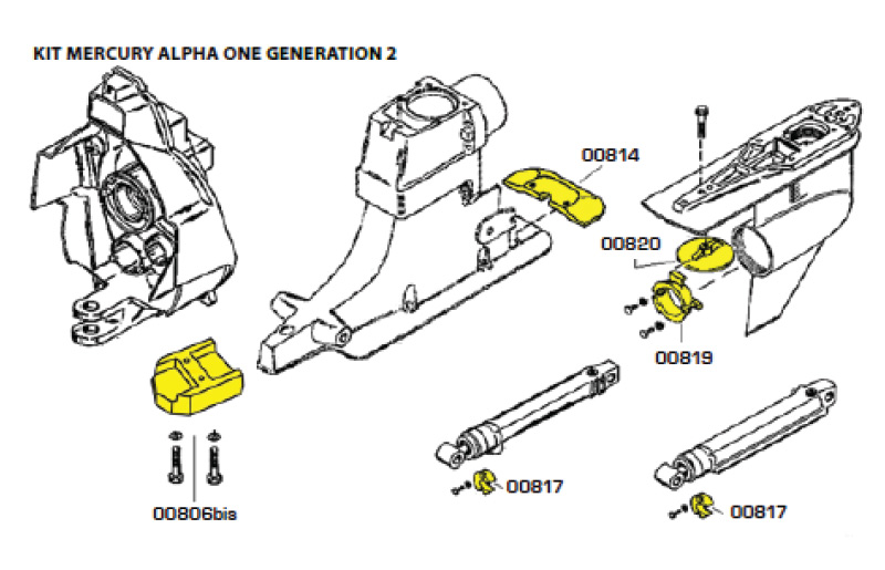 Комплект магниевых анодов ALPHA ONE Gen. 2