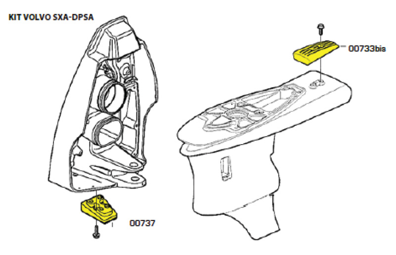 Комплект магниевых анодов для Volvo Penta SX