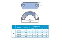 Анод алюминиевый на гребной вал 25мм