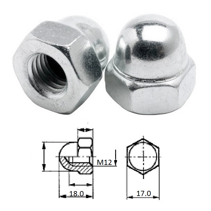 Гайка колпачковая M10 нерж.A2 (100 шт)