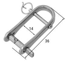 Скоба такелажная с пальцем 5 мм 36х15 AISI 316