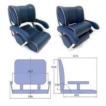 Сиденье мягкое 546х457 мм TWIN 46 FLIP-UP