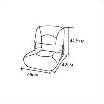 Сиденье пластмассовое складное с подложкой Deluxe All Weather Seat, бело-синее