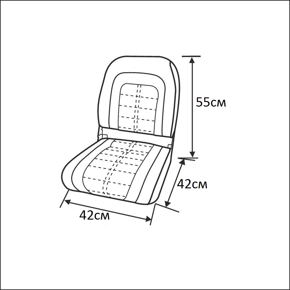 Сиденье мягкое Special High Back Seat, серо-чёрное