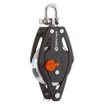 Блок одношкивный двухобушковый вертлюжный с трещоткой 40мм