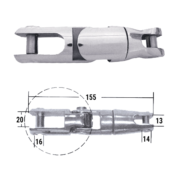 Вертлюг якорный 155х19мм