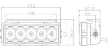 Прожектор светодиодный для ATV, 5х10W направленный свет OS-050 LED