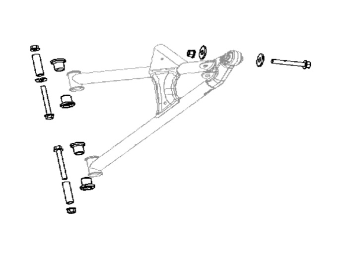 Комплект втулок для нижних  рычагов (SM-08207L, SM-08207R) Polaris SM-08227