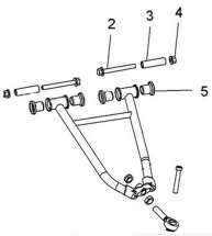 Комплект втулок для верхних рычагов (SM-08213, SM-08214) Polaris SM-08274