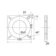 Переходник-основание для сидений 175х175 мм