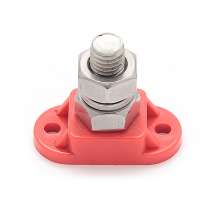 Клемма одинарная 10 мм красная