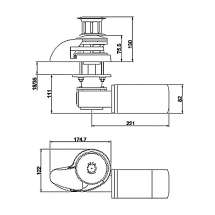 Лебедка якорная "SMART" без барабана, 500Вт, 12В, цепь 6мм