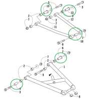 Комплект втулок передних рычагов Arctic Cat Z1 и 570хт