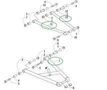 Комплект передних рычагов 1 сторона Arctic Cat Z1 и 570хт