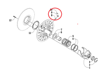 Ролик ведомого вариатора Arctic Cat 0648-139