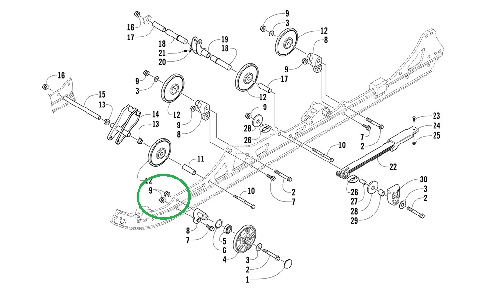 Гайка ролика Arctic Cat 8427-802