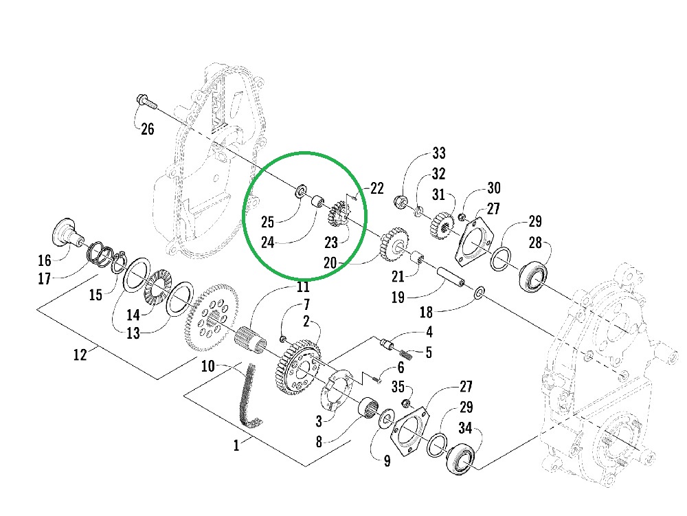 Подшипник шестерни 0702-366 \ 1602-045