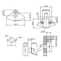 Замок нажимной SUNFINE, 79 мм